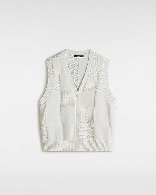 Vans White Avenue Sweater Vest