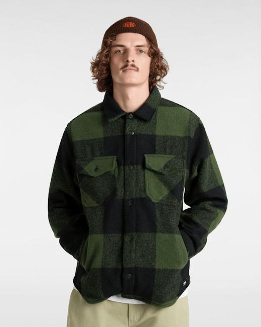 Vans Denby Fuzzy Hemdjacke, Mann, Größe in Green für Herren