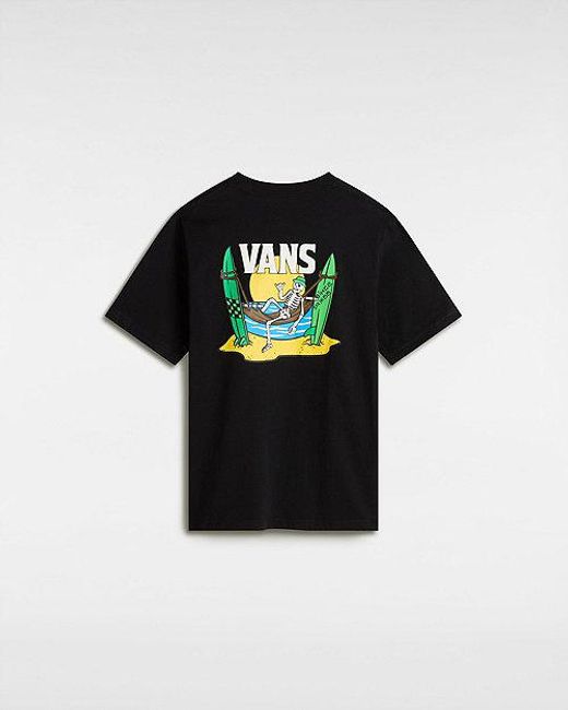 Vans Black Kids Shaka Skeleton T-shirt for men