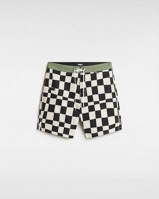 Vans White The Daily Check 17'' Boardshorts for men