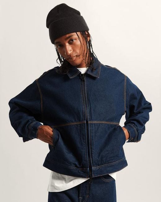 Vans Blue Premium Denim Station Jacket for men