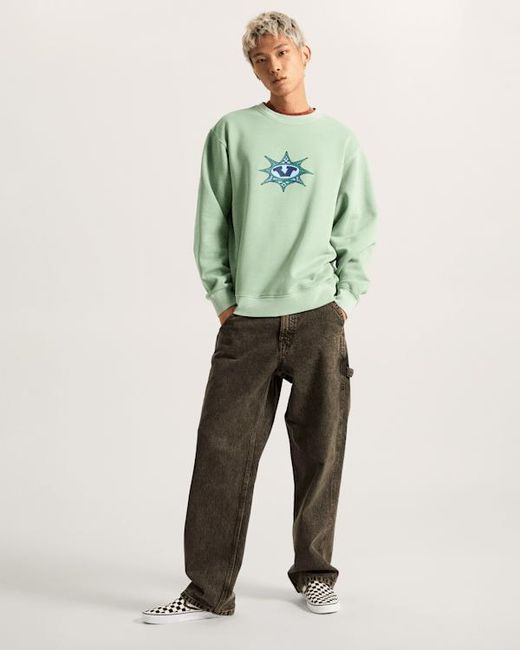 Vans Green Star Checker Sweatshirt for men