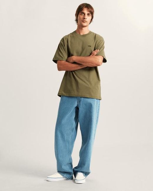 Vans Blue Check-5 Loose Denim Trousers for men