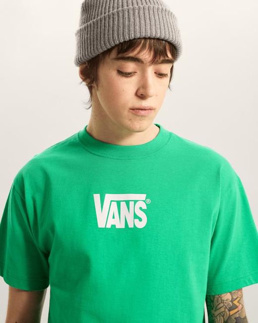 Vans Green Stretch Logo T-Shirt for men