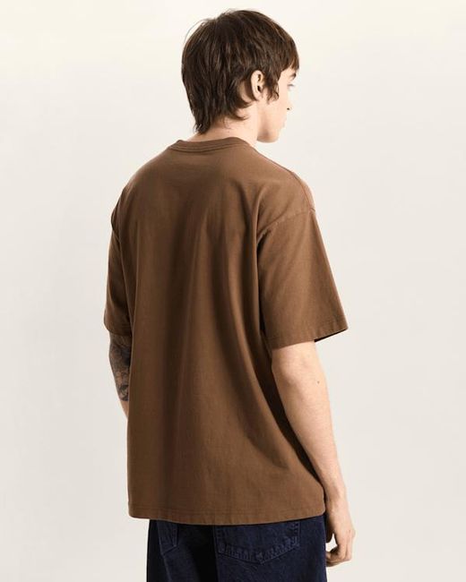 Vans Brown Commitment 4 Dummies Loose T-Shirt for men