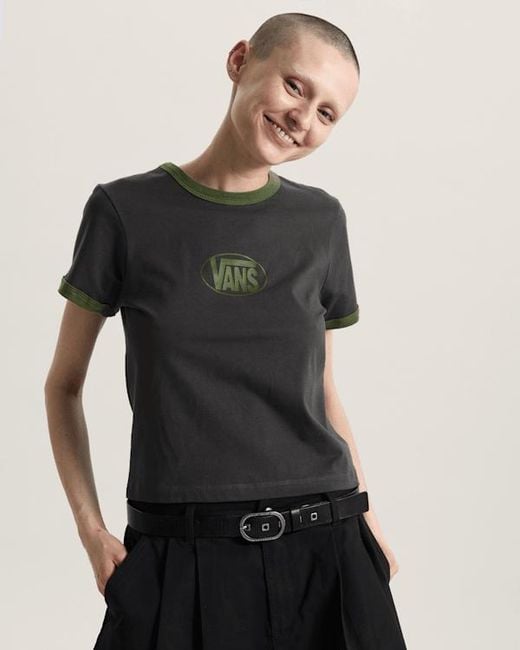Vans Black Circle V Ringer Tee