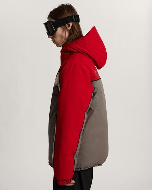 Vans Red 90's Big Block Hooded Puffer Jacket for men