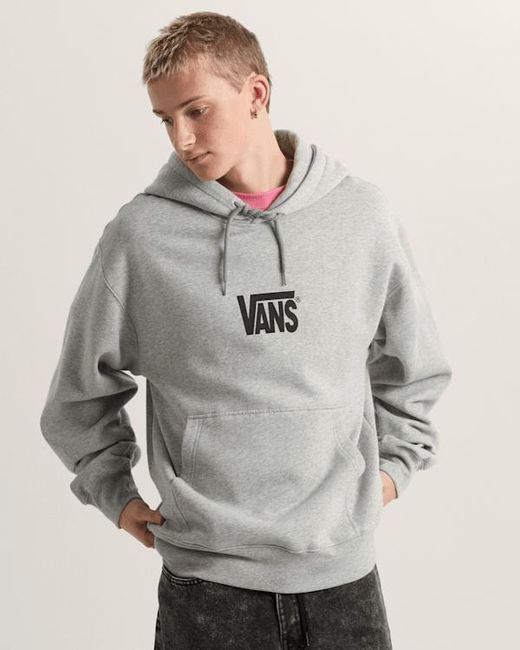 Vans Gray Stretch Logo Pullover Hoodie for men