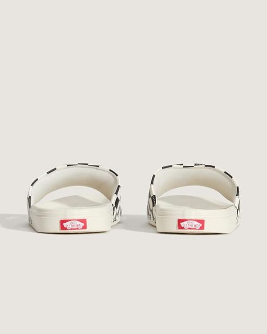 Vans White Checkerboard La Costa Slide-On