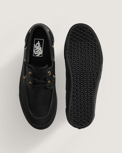 Vans Black 2-Eyelet Boat Shoes for men