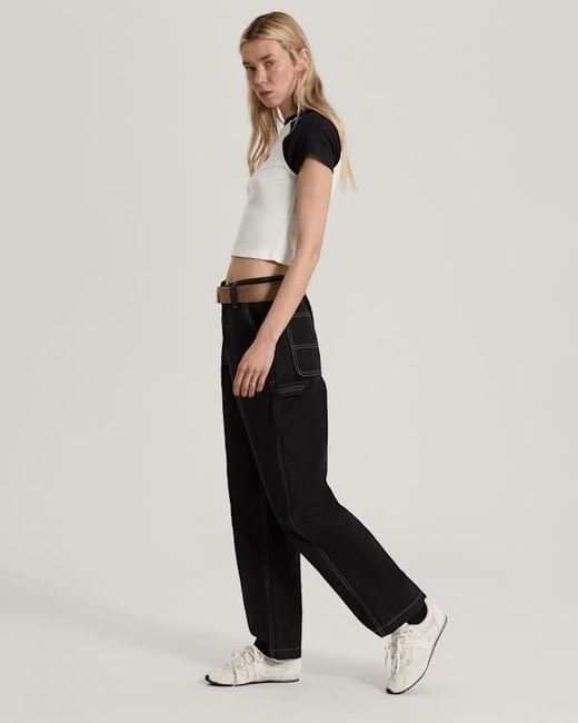 Vans Black Chore Mid Rise Straight Trousers