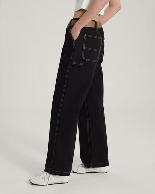 Vans Black Chore Mid Rise Straight Trousers