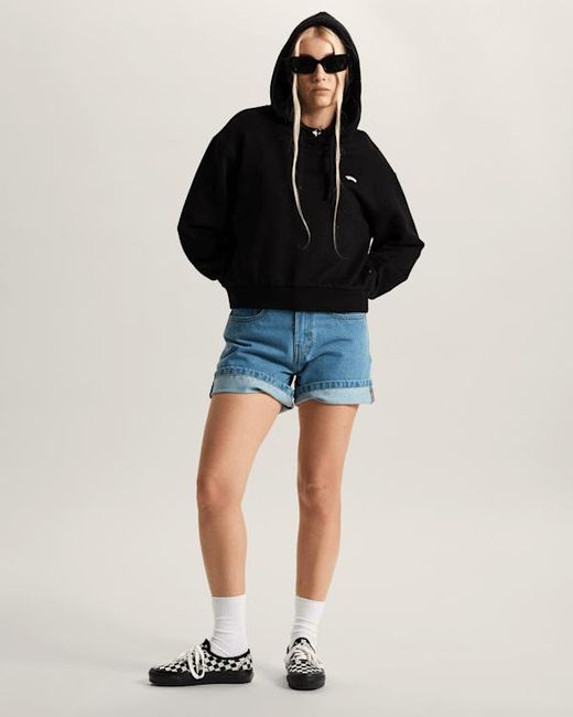 Vans Blue Check-5 Mid Rise Shorts