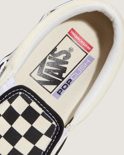 Vans Metallic Skate Checkerboard Slip-On Shoes (Checkerboard) for men