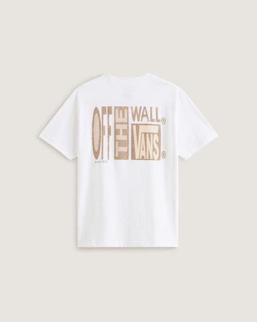 Vans White Stretch Stack Crackle T-Shirt for men