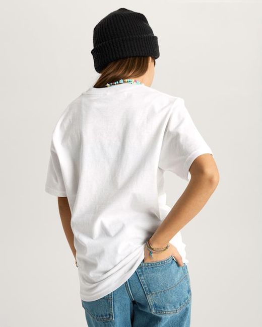 Vans White Kids Stretch Logo T-Shirt (8-14 Years)