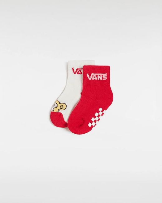 Calcetines Drop V De Bebé (2 Pares) Talla Vans de color Red