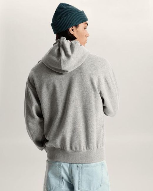 Vans Gray Stretch Logo Zip Pullover Hoodie for men