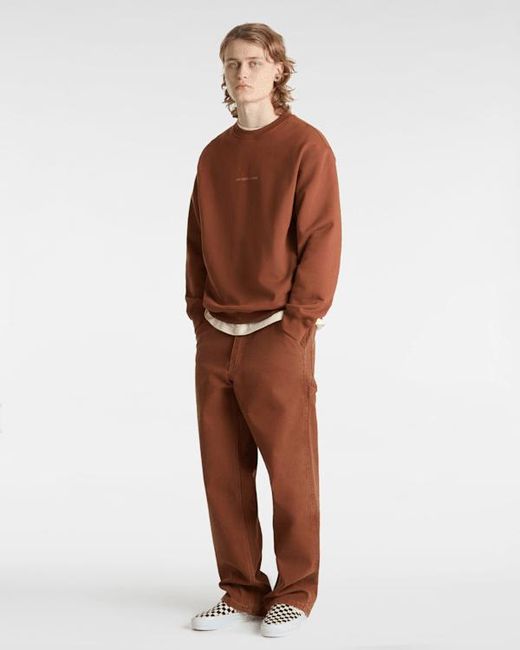 Vans Brown Art Dept. Crew Sweatshirt for men