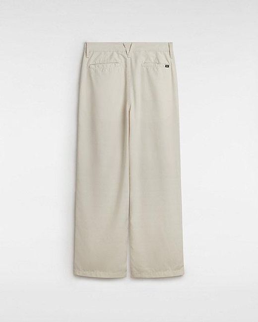 Vans White Alder Relaxed Pleated Trousers