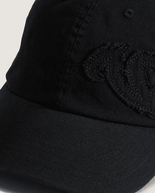 Vans Black Wavy Curved Bill Jockey Hat for men