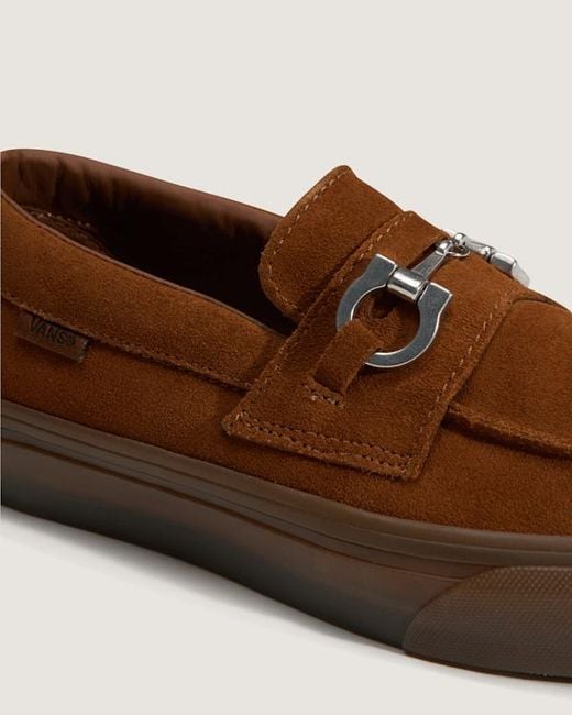 Vans Brown Skate Loafer Shoes for men