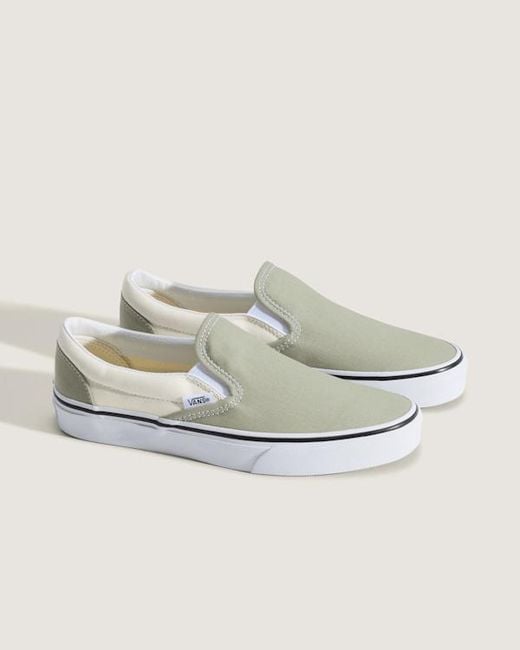 Vans White Classic Slip-On Shoes for men