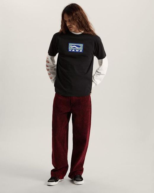 Vans Black Sidestripe Sportswear T-Shirt for men