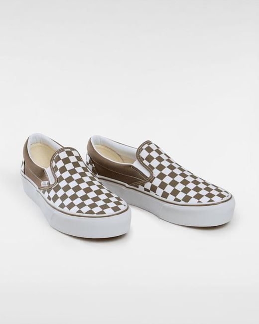 Chaussures Classic Slip-On Platform, Femme, Taille Vans en coloris White