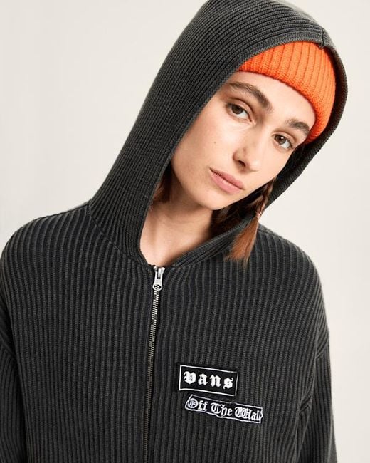 Vans Black Ximeno Hoodie Mit Reißverschluss, Damen, Größe