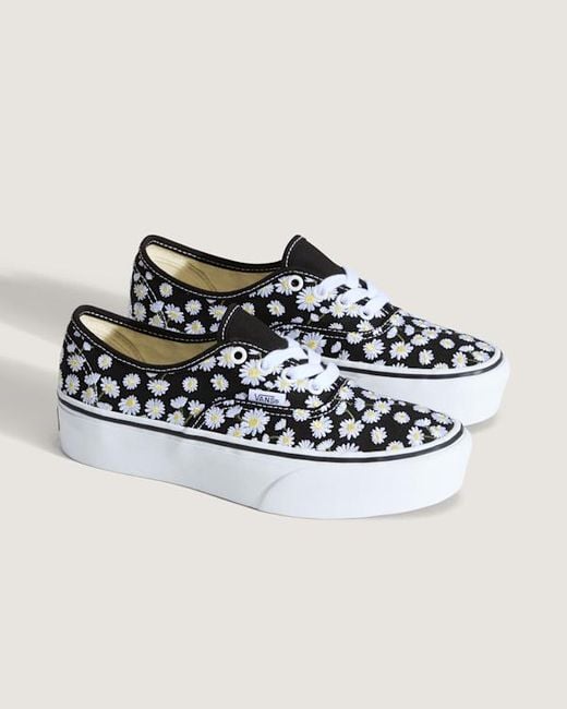 Vans White Authentic Platform Shoes for men