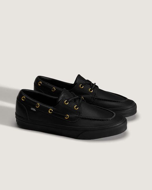Vans Black 2-Eyelet Boat Shoes for men
