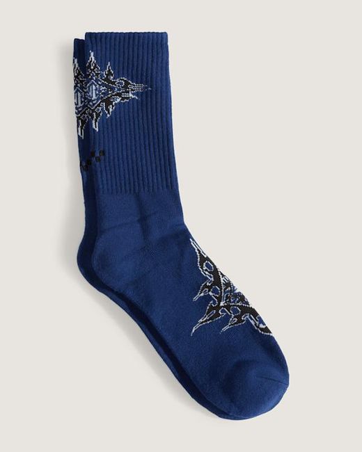 Vans Blue Premium Flame Crew Socks (1 Pair) Size: L (8.5-12​ for men