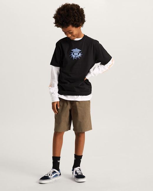 Vans Black Kids Torched Logo T-Shirt (8-14 Years)