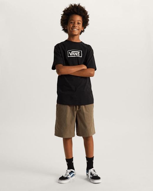 Vans Black Kids On Canvas T-Shirt (8-14 Years)