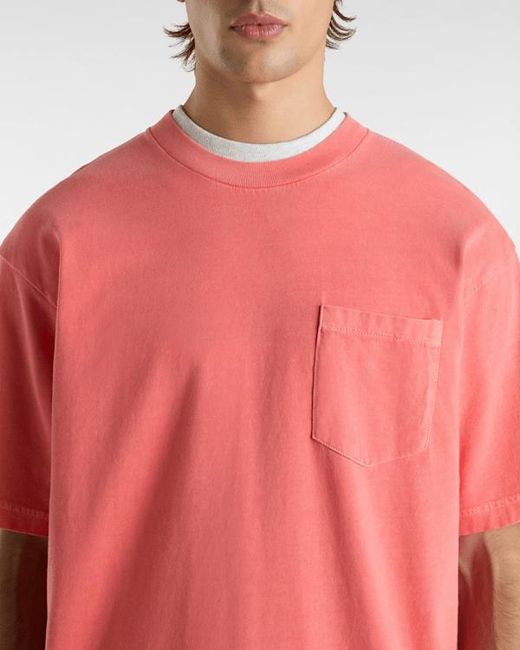 Vans Pink Original Standards Wash Pocket T-Shirt for men