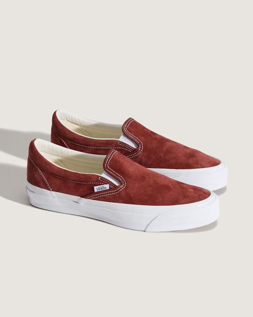 Vans Red Premium Classic Slip-On Shoes for men