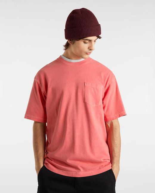 Vans Pink Original Standards Wash Pocket T-Shirt for men
