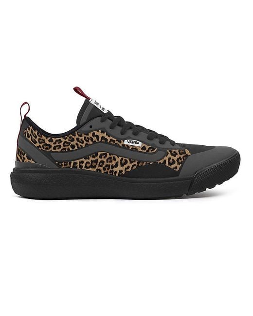 Vans black with leopard on sale print