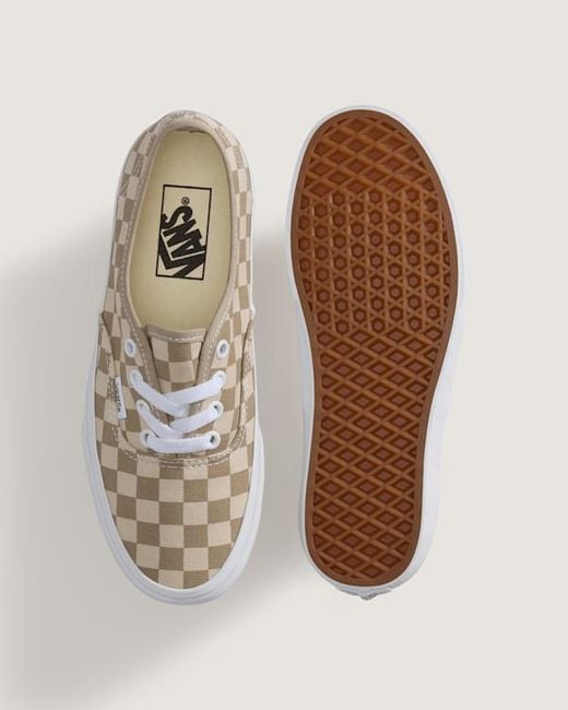 Vans White Authentic Checkerboard Shoes for men