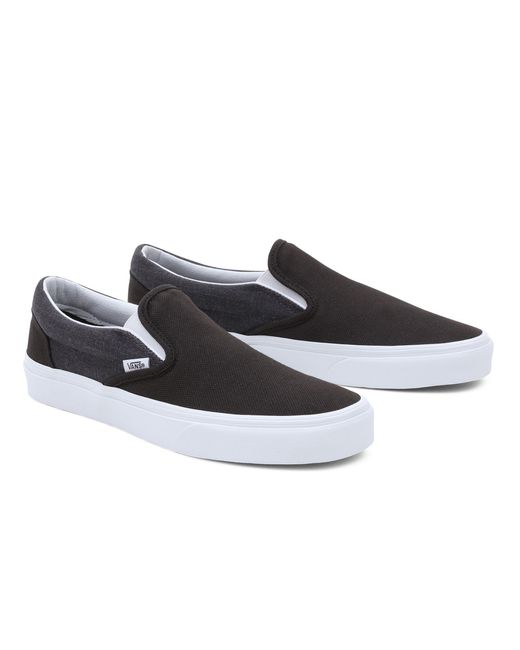 Vans Black Summer Linen Classic Slip-on Schuhe