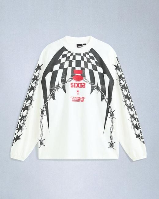 Vans Act Of Disagreement Hazard Langarm-T-Shirt, Herren, Größe in White für Herren