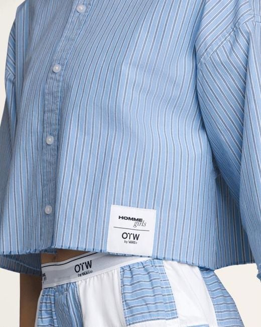 Vans Blue Otw Homme Girls Crop Shirt Azurine