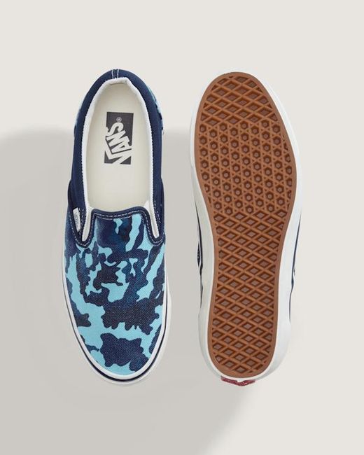 Vans Blue Premium Classic Slip-On Shoes for men