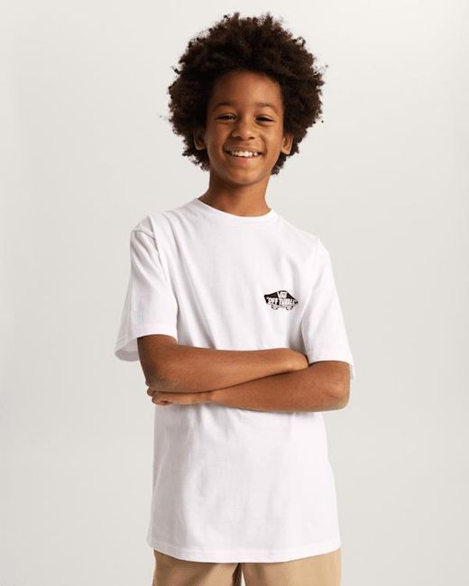 Vans White Kids Double Standard Long Sleeve T-Shirt (8-14 Years)