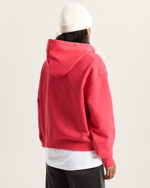 Vans Red W Salton Rlx Ft Pullover Hoodie
