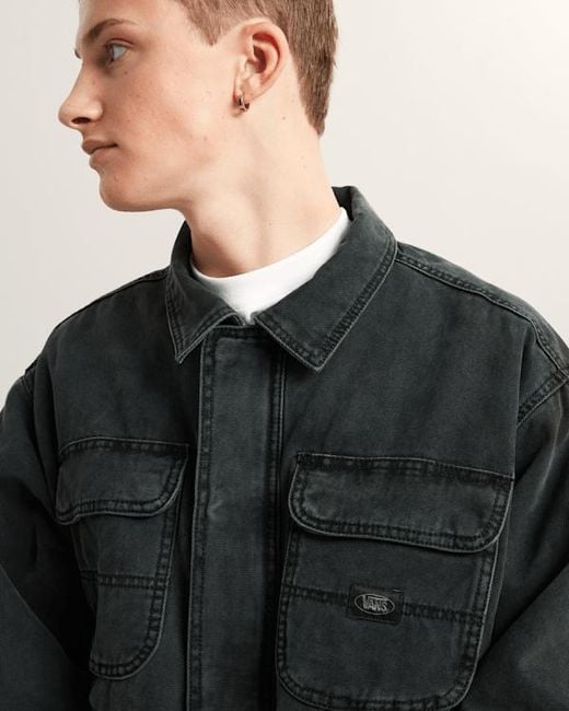 Vans Black Umber Pigment Canvas Jacket for men