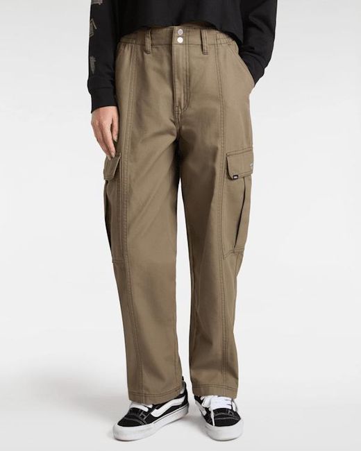 Vans Canvas Sidewalk Broek, Vrouw, Grootte in het Natural