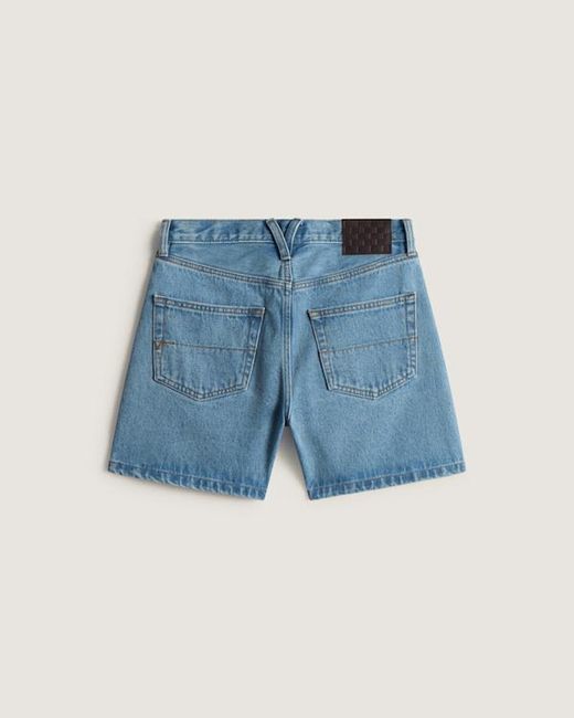Vans Blue Check-5 Mid Rise Shorts