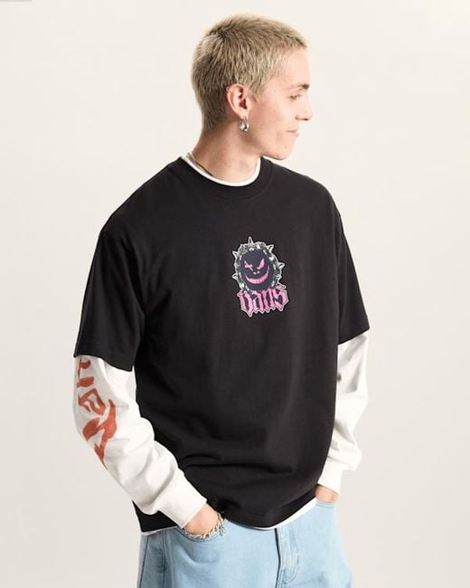 Vans Happy Spike T-Shirt, Herren, Größe in Black für Herren